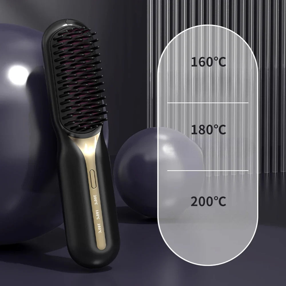 Brosse chauffante portable